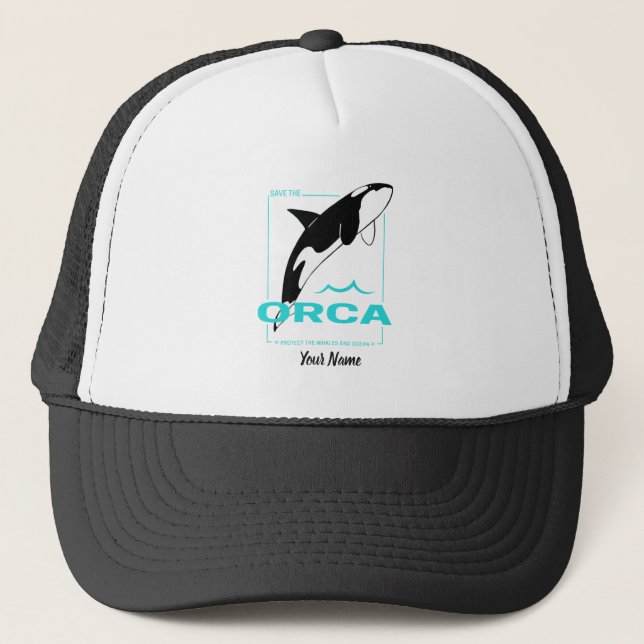 Orca Killer Whale för en tjej som bara kärlek Orca Keps (Framsida)