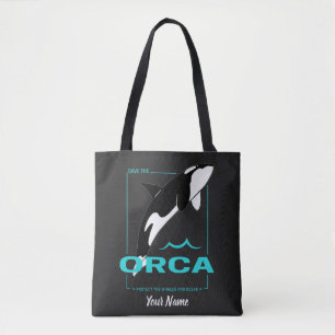 Orca Killer Whale för en tjej som bara kärlek Orca Tygkasse