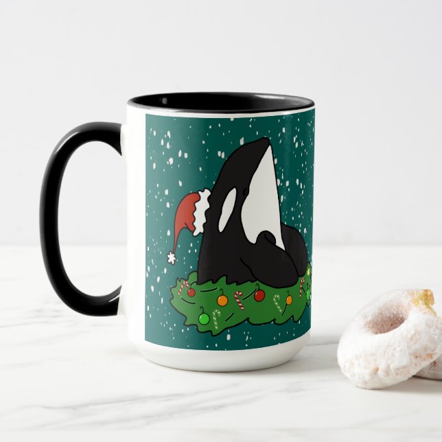 Orca Killer Whale jul Mugg (Med munk)