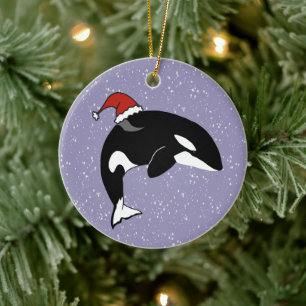 Orca Killer Whale Julgransprydnad Keramik