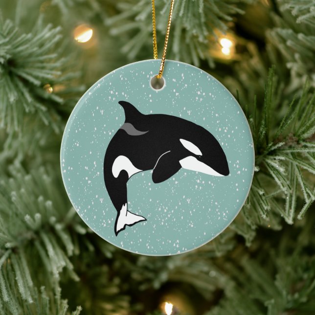 Orca Killer Whale Julgransprydnad Keramik (Träd)