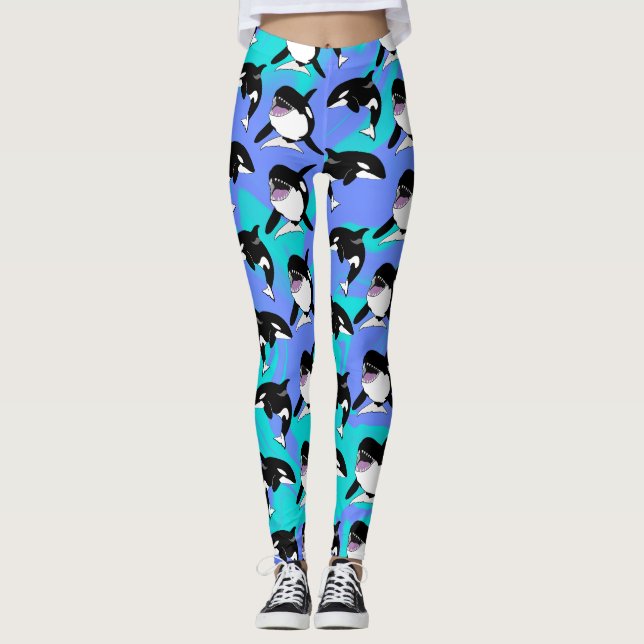 Orca Killer Whale Leggings (Framsida)