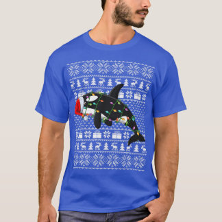 Orca Killer Whale Lover Santa Hat Ugly Orca Christ T Shirt
