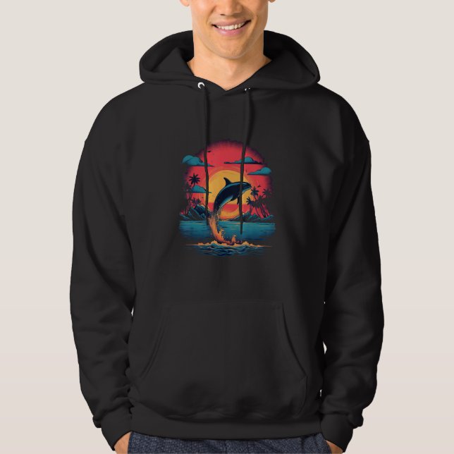 Orca Killer Whale  Men Women Boys Girls Orca Graph Hoodie (Framsida)