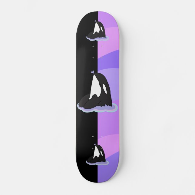 Orca Killer Whale Mini Skateboard Bräda 18,5 Cm (Framsida)