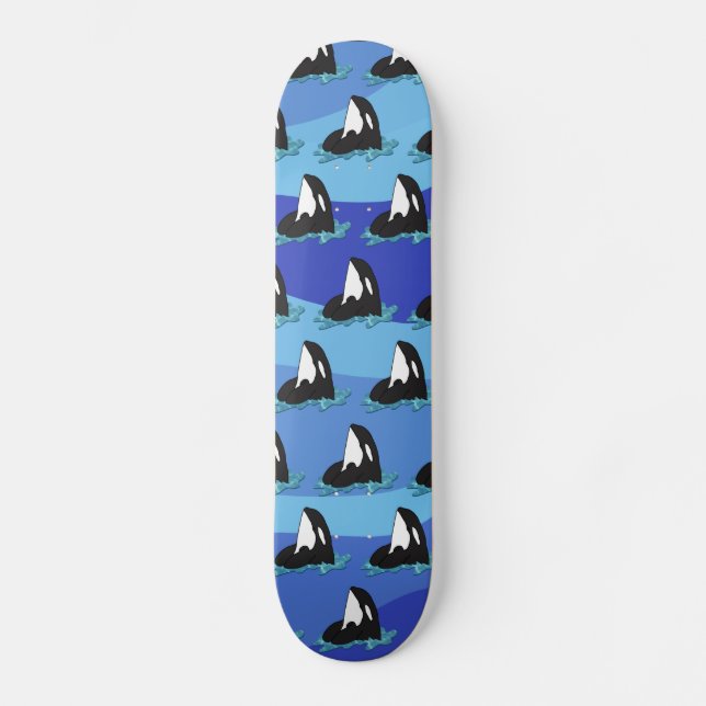 Orca Killer Whale Mini Skateboard Bräda 18,5 Cm (Framsida)