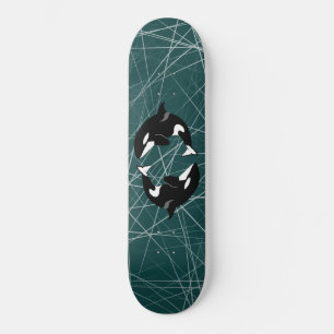 Orca Killer Whale Mini Skateboard Bräda 18,5 Cm