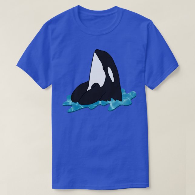 Orca Killer Whale Mönster blue T Shirt (Design framsida)