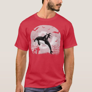 Orca Killer Whale Moonlight Funny Halloween Costum T Shirt
