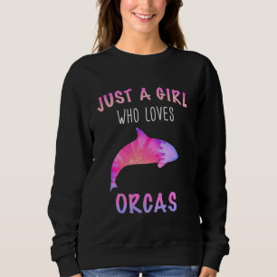 Orca Killer Whale Ocean Bara en tjej Långärmad T Shirt