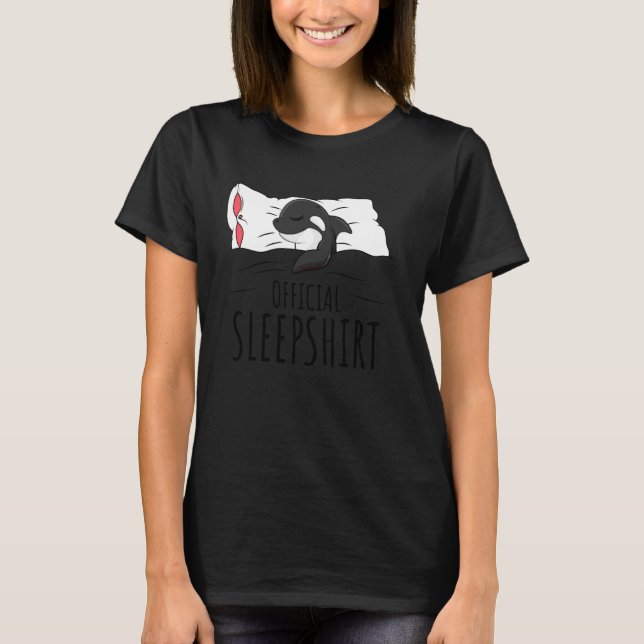 Orca Killer Whale Officiell Sömn Långärmad 1 T Shirt (Framsida)