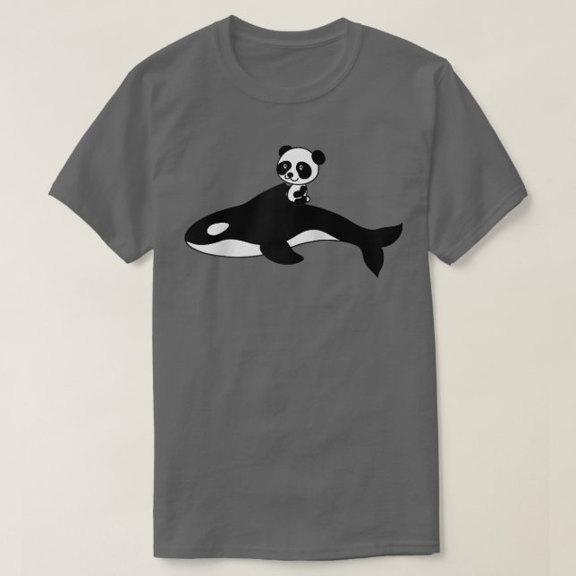Orca Killer Whale Panda Bear Baby Gift Raglan Base T Shirt (Design framsida)