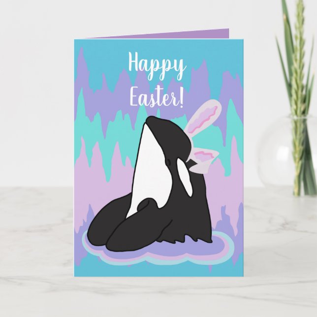 Orca Killer Whale Påsk Kort (Framsida)