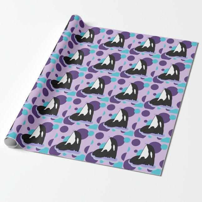 Orca Killer Whale Presentpapper (Utrullad)