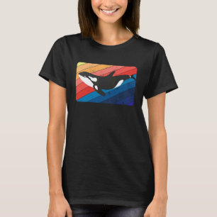 Orca Killer Whale Retro Stil Manar Women Sea Ocean T Shirt