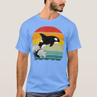 Orca Killer Whale Sea Panda Retro T Shirt