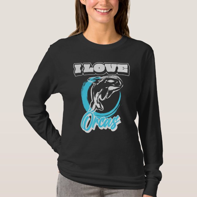 Orca Killer Whale Sea Varg T Shirt (Framsida)
