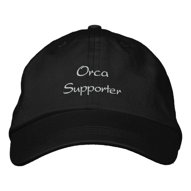ORCA (Killer Whale) Supportör Embroized Hat Broderad Keps (Framsida)