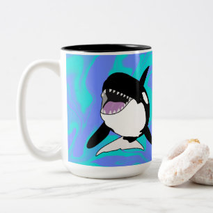Orca Killer Whale Två-Tonad Mugg
