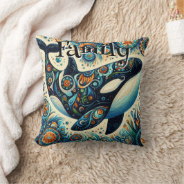 Orca Killer Whale Whimsical Nautical Personlig Kudde