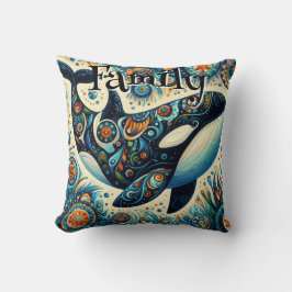 Orca Killer Whale Whimsical Nautical Personlig Kudde