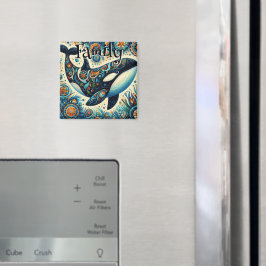Orca Killer Whale Whimsical Nautical Personlig Magnet