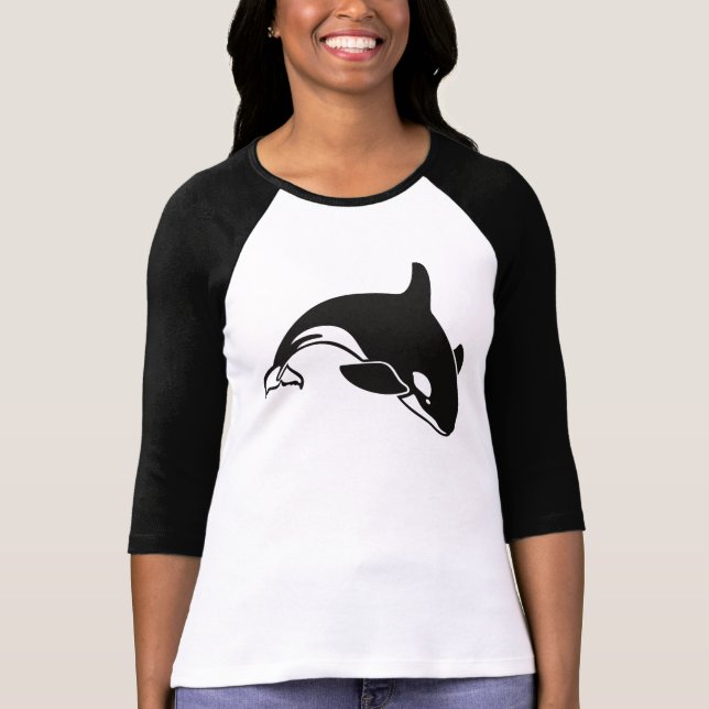 Orca Killer Whale Women's Shirt T-shirt (Framsida)