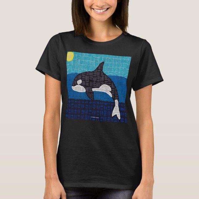 Orca (livlig) - Damernas Basic T-Shirt (Framsida)