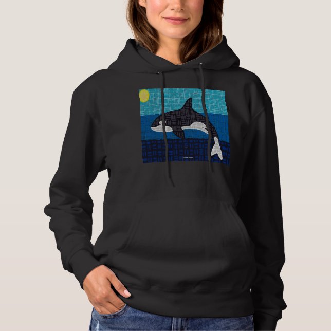 Orca (livlig) - Damtröja med huva T Shirt (Framsida)
