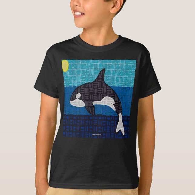 Orca (livlig) - Pojkars Basic T-Shirt (Framsida)