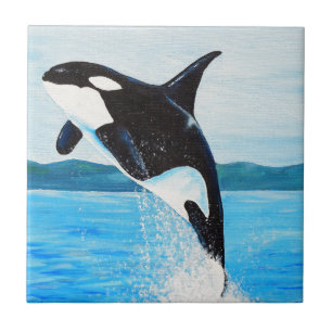 Orca-målning Kakelplatta