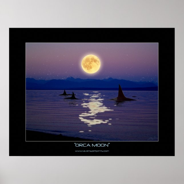 ORCA MÅNE Fantasy Art Poster (Framsidan)