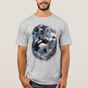 Orca Moon   Späckhuggare Ocean   Roligt Marinliv T Shirt