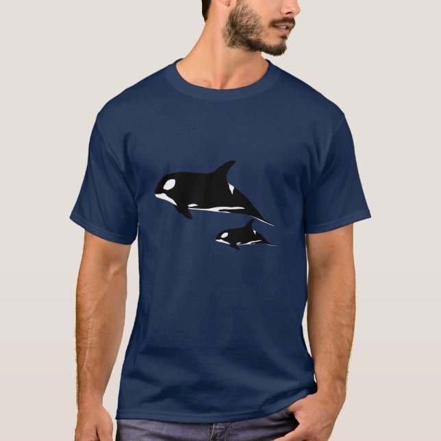 Orca Mor och Calf T Shirt (Framsida)