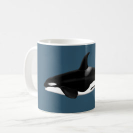 Orca Mugg på mörk blått