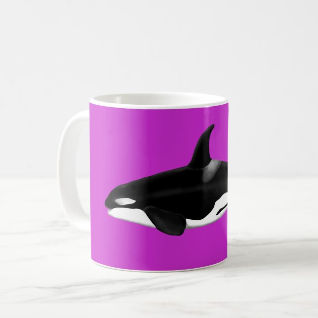 Orca Mugg på rosa (Framsida vänster)