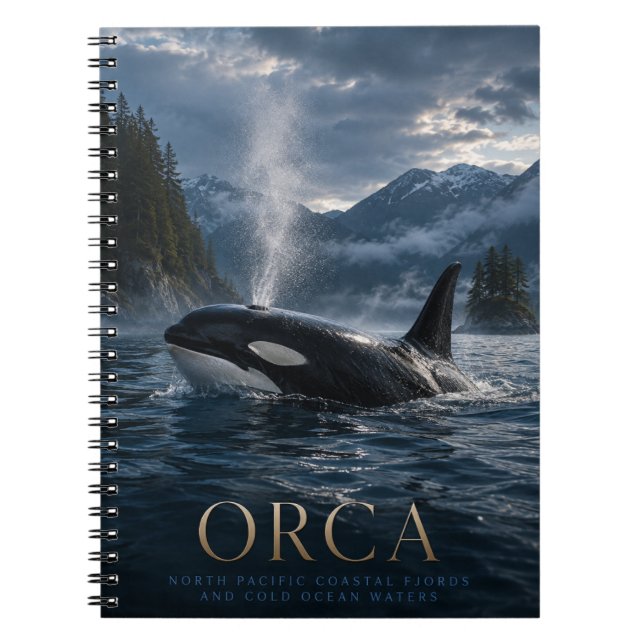 Orca North Pacific Fjord DJUR Anteckningsbok (Framsidan)