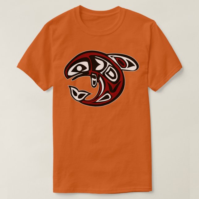 Orca Northwest Kusten Native American Totem Killer T Shirt (Design framsida)