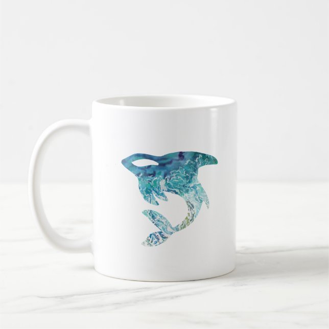 Orca Ocean Vågar Tattoo Kaffemugg (Vänster)