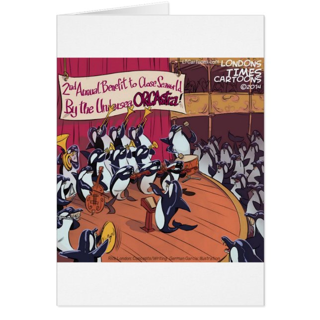 Orca Orchestra Funny Hälsningskort (Framsidan)