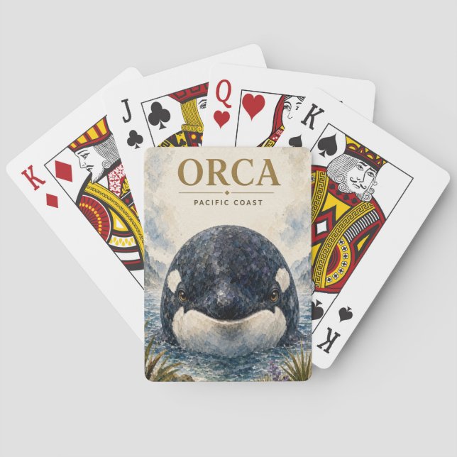 Orca Pacific Coast Wildlife Casinokort (Baksidan)