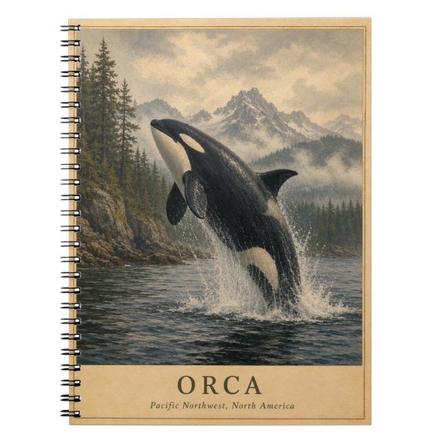 Orca Pacific Northwest VINTAGE Anteckningsbok (Framsidan)