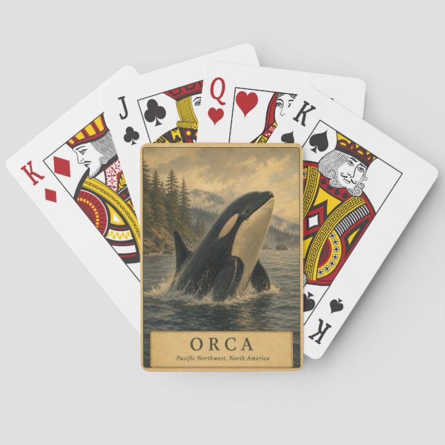 Orca Pacific Northwest VINTAGE Casinokort (Baksidan)
