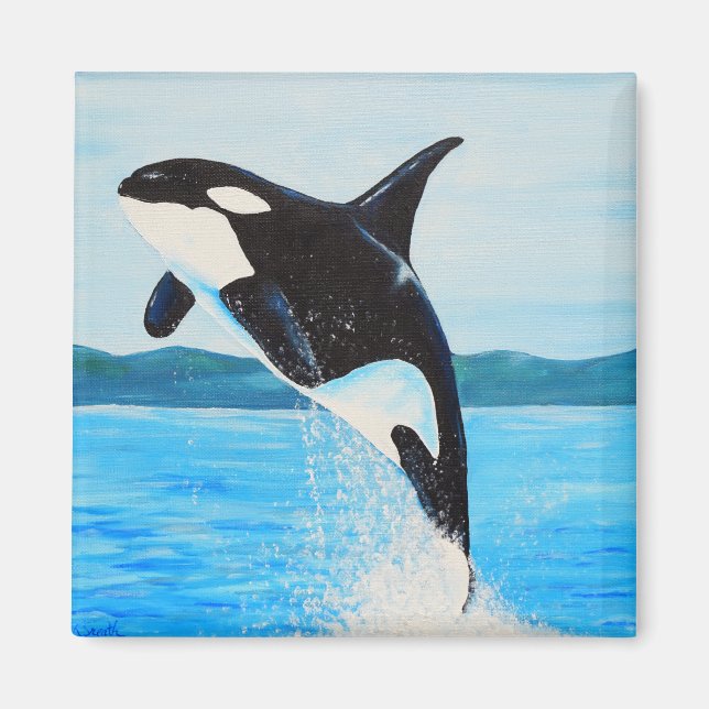 Orca Painting Magnet (Framsidan)
