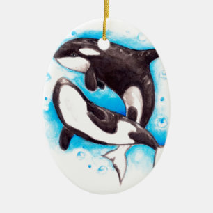 orca play julgransprydnad keramik
