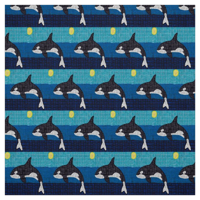 Orca - polyesterpoplin tyg (Provkarta)