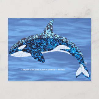 Orca Positive Thinking Postcards Helg Vykort