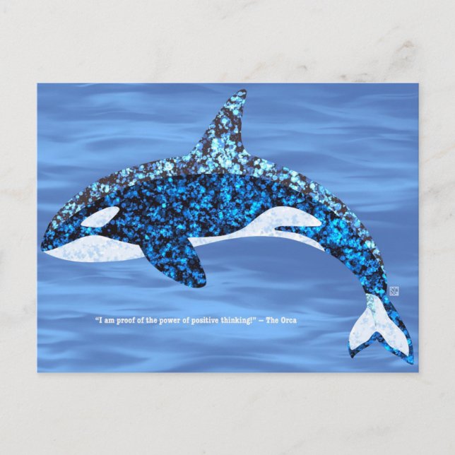 Orca Positive Thinking Postcards Helg Vykort (Framsida)