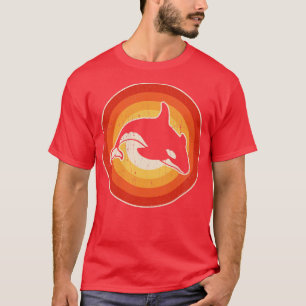 Orca Retro Sunset Vintage 60s 70-tal för manar kvi T Shirt