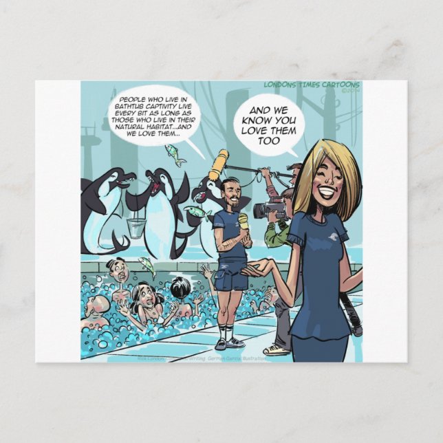 Orca Revenge by Rick London Funny Vykort (Framsida)